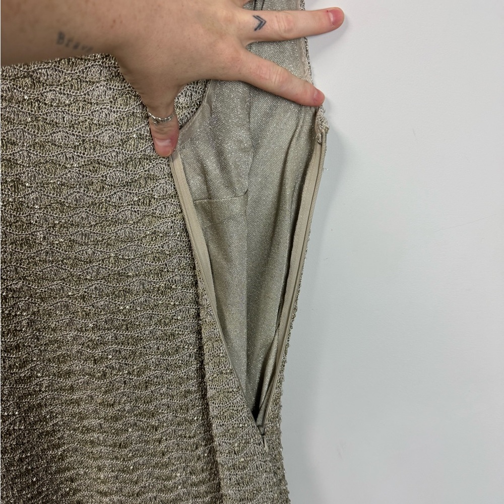 Vintage Gold Beaded Carmen Marc Valvo Mini Dress - Picture 5 of 8